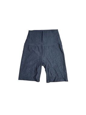Beyond yoga black snake jacquard biker shorts